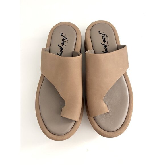 Free People Hayes Flatform Platform Sandals in Brown Women’s Sz 37 / US 7 Shoes - Picture 2 of 8